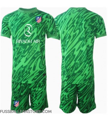 Atletico Madrid Torwart Replik Auswärtstrikot Kinder 2024-25 Kurzarm (+ Kurze Hosen)